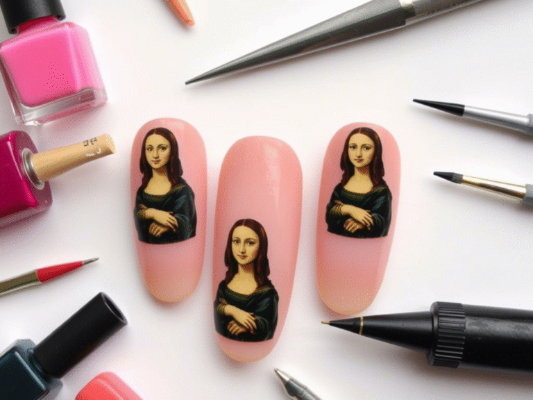 Make Mini Mona Lisa Nails With Simple Steps 
