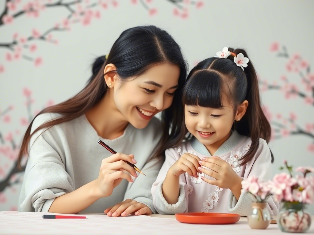 Paint Japanese Cherry Blossoms on Mom’s Nails Today