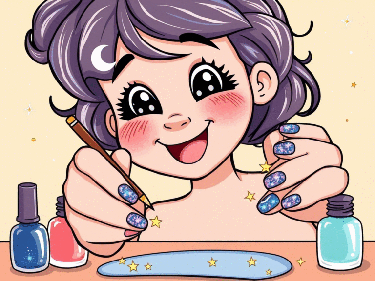 Paint Starry Night Nails That Will Make Mom Smile