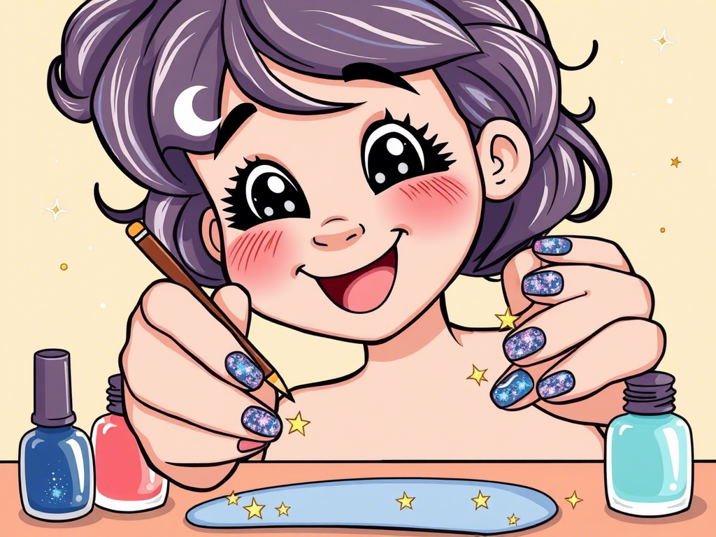 Paint Starry Night Nails That Will Make Mom Smile