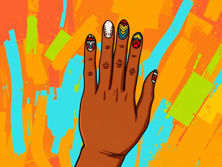 Use African Patterns for Bright and Beautiful Nails